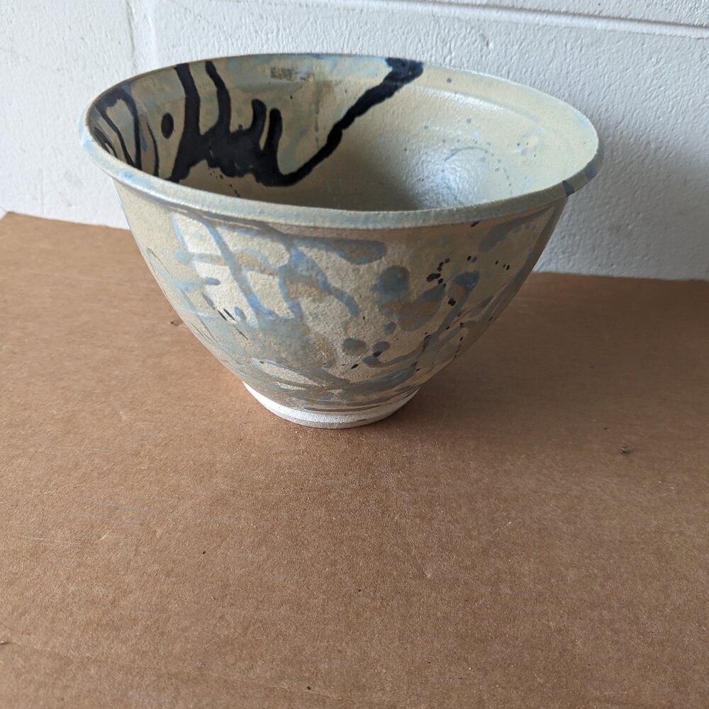 Studio Pottery Stoneware Ceramic Glazed Fruit Vegetable Bowl Signed Brunson 110